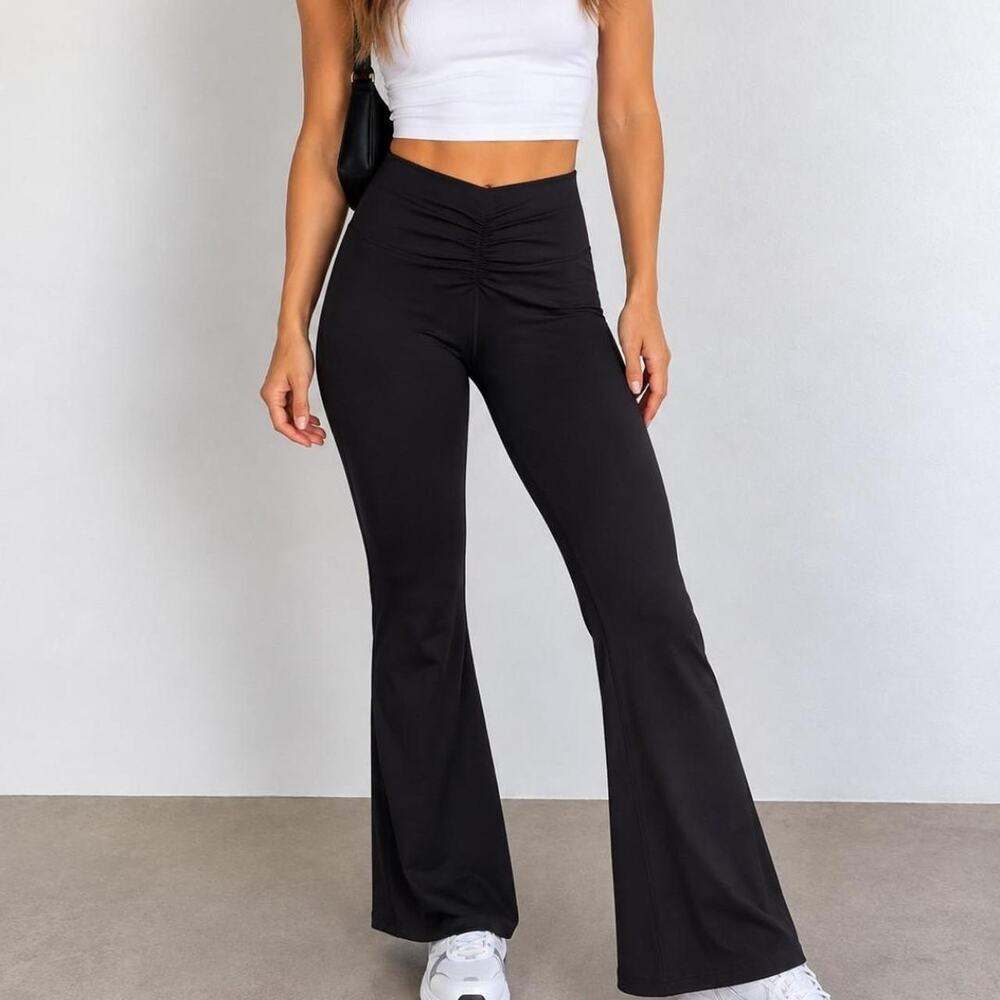 Aerie black flare leggings